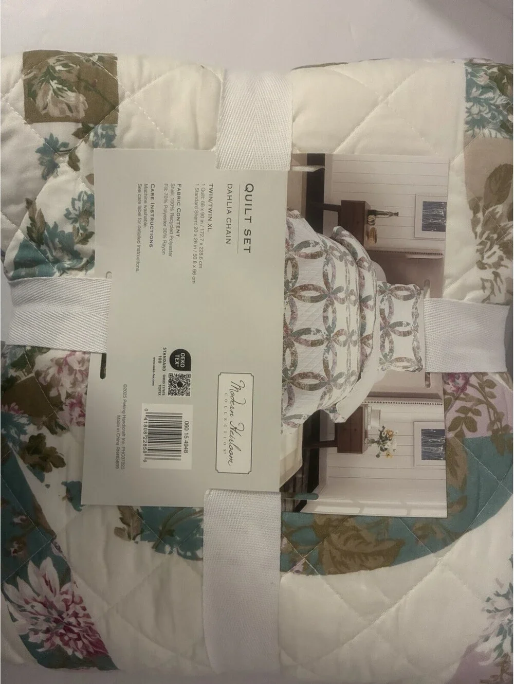 Modern Heirloom 2pc Twin/TWin XL Dahila Chain Quilt Bedding Set